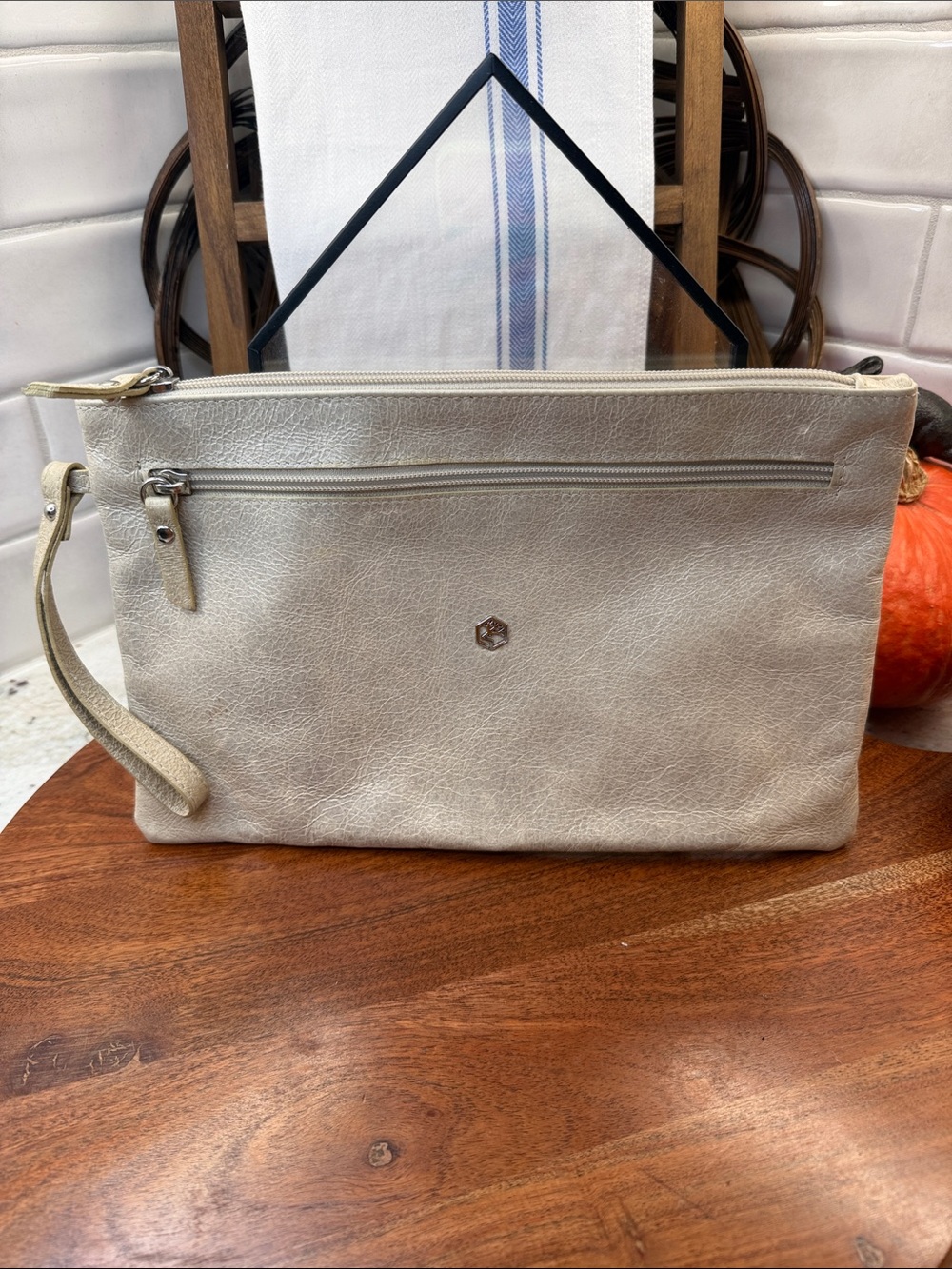 Valentina Leather Wristlet Clutch - Made in Italy